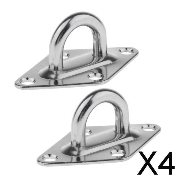 4xStainless Steel Pad Eye Diamond M8