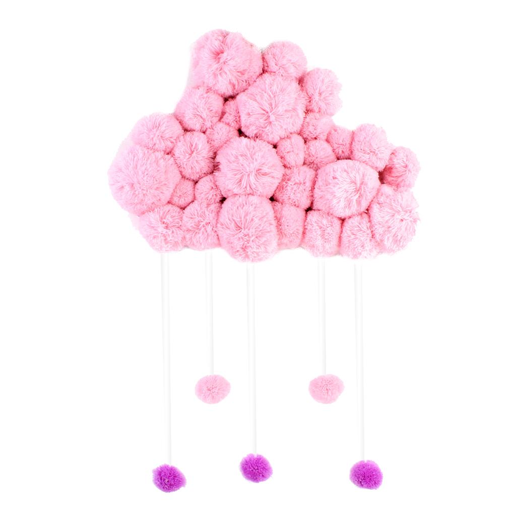 Baby Kids Room Nursery Home Cloud Raindrop Wall Mural Decor Pink