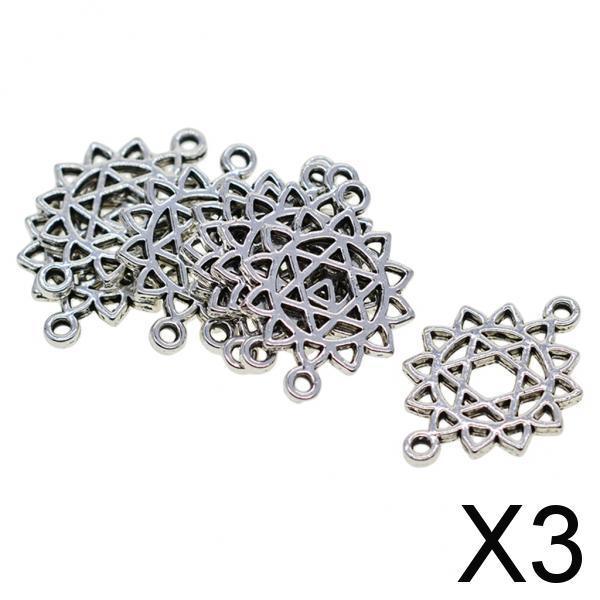 3x50x Tibetan Silver hexagram Charms pendants DIY crafts jewelry making