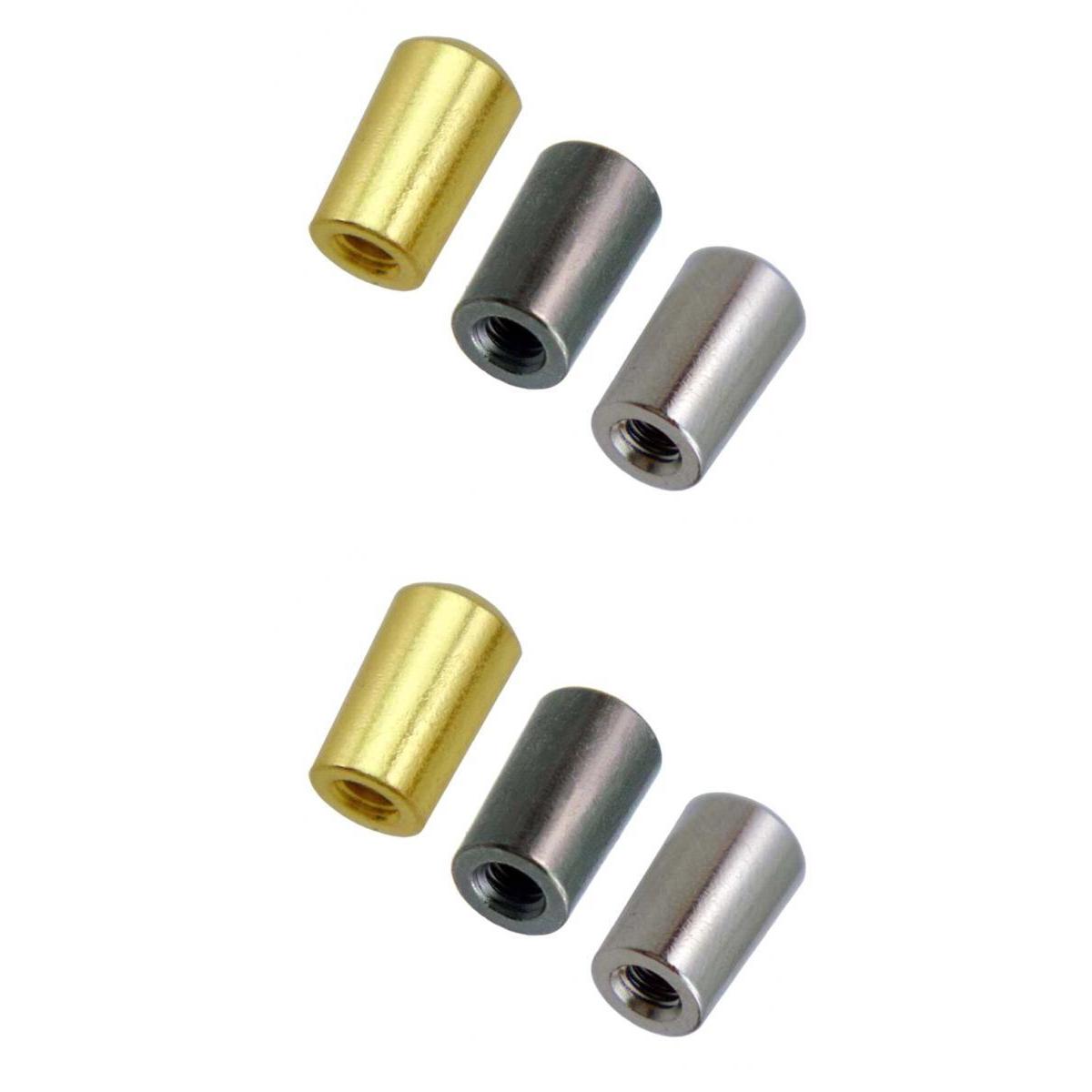 6 Pieces Brass Toggle Switches Knob Cap for Electric Guitar Internal Thread