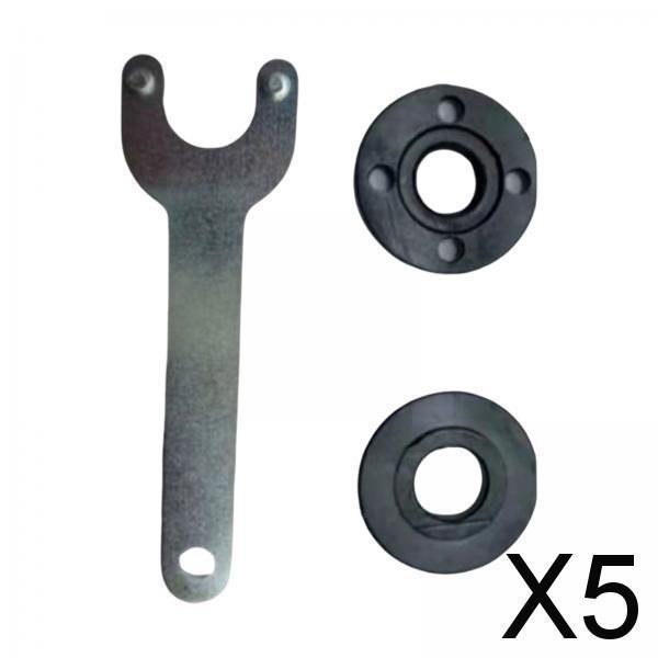 5xAngle Grinder Flange Nuts Tool Set Wrench Inner Outer Flange Nut Accessories