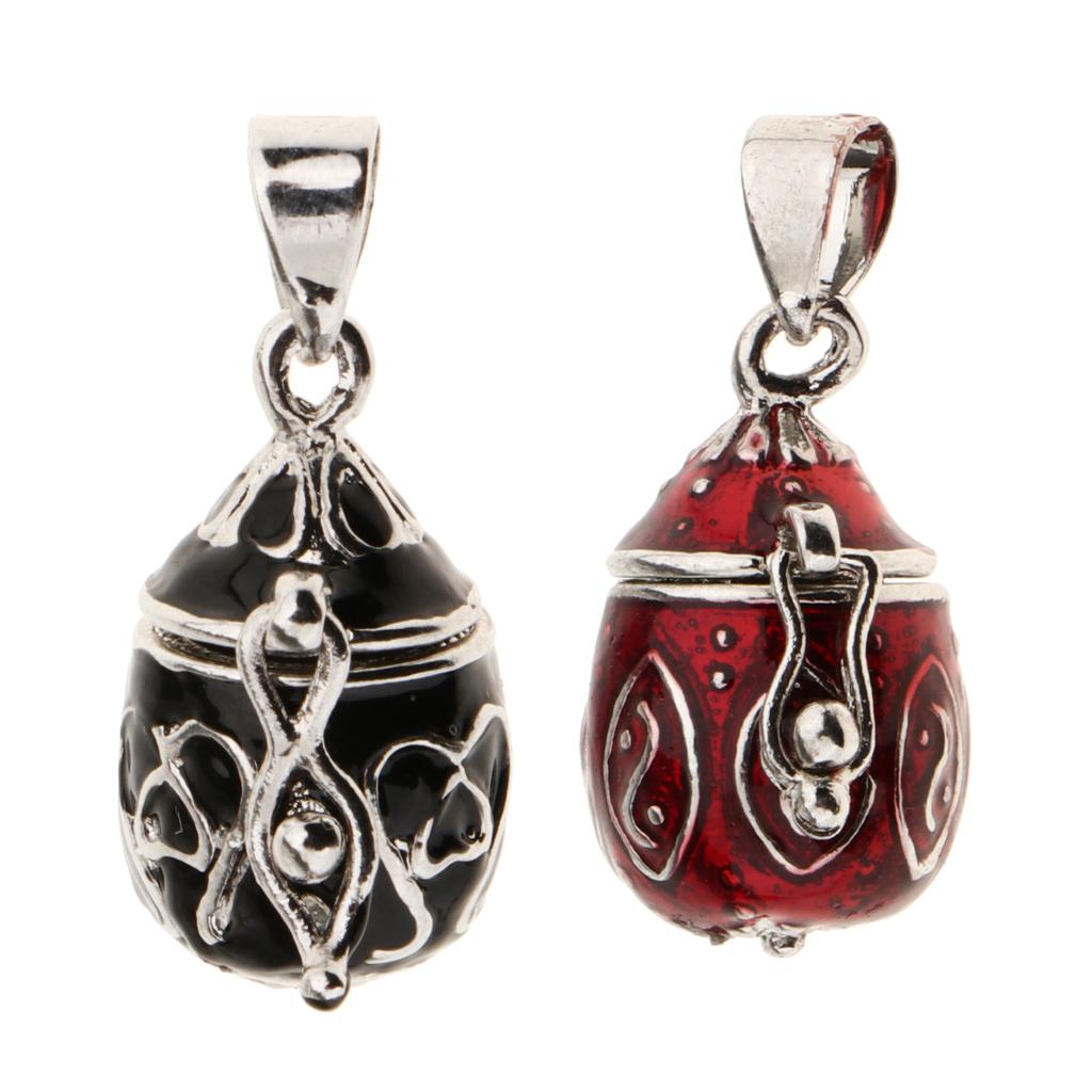 2 Pieces Enamel Openable Cremation Keepsake Urn Pendant for Necklace Pendant