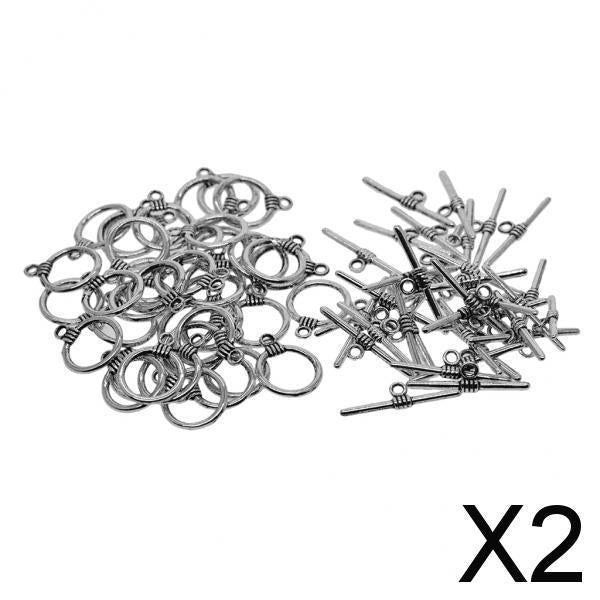 2x50 Set Toggle Clasp Pendant for Jewelry DIY Making Accessories