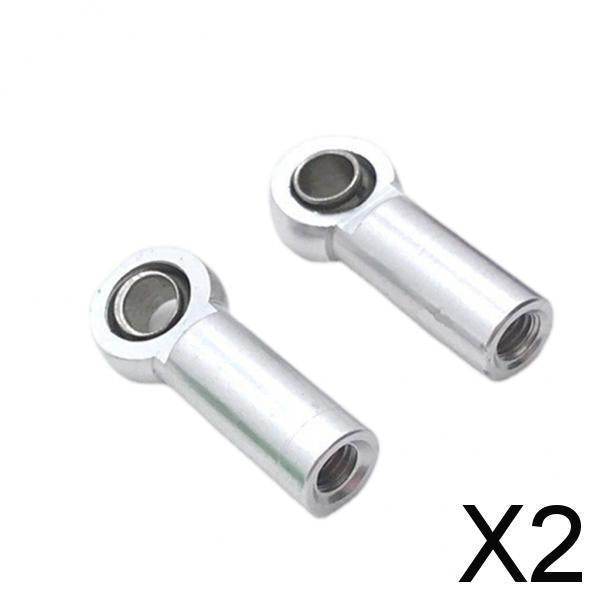 2xRC Tie Rod End Ball Joint Spare Parts for 1/8 Crawler Universal Silver