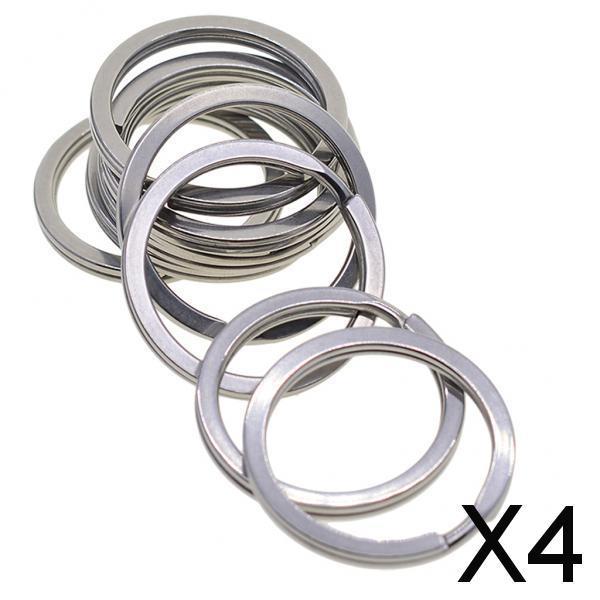 4x10pcs Stainless Steel Split Key Rings Keyrings Loop Jewelry Findings 30mm