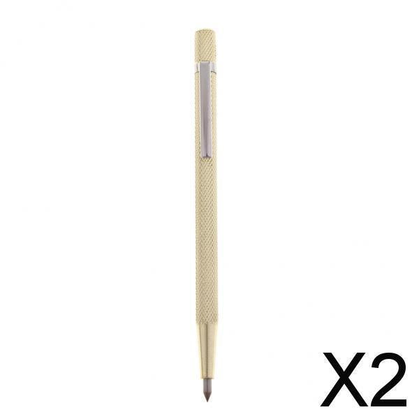 2x1Pcs Tungsten Carbide Tip Scriber Pen for Glass Ceramics Cutter Tool Golden
