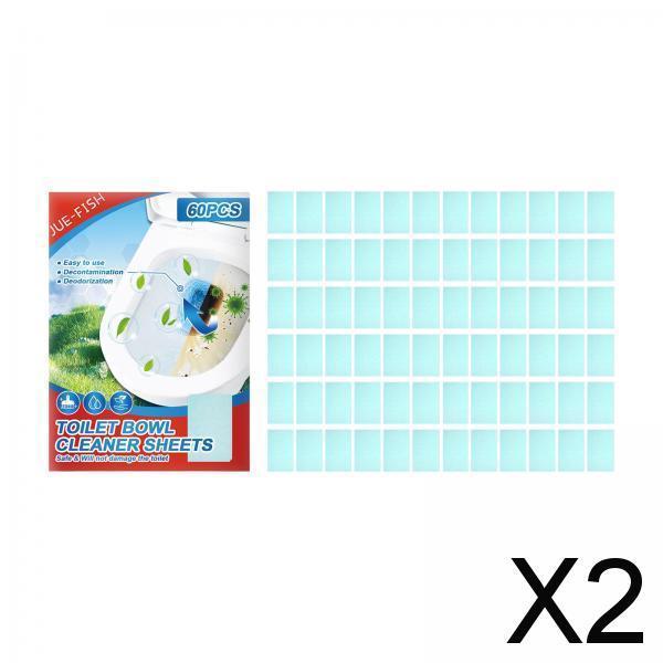 2x60Pcs Toilet Cleaners Bathroom Gadgets for Tiles Household Toilet Bowl
