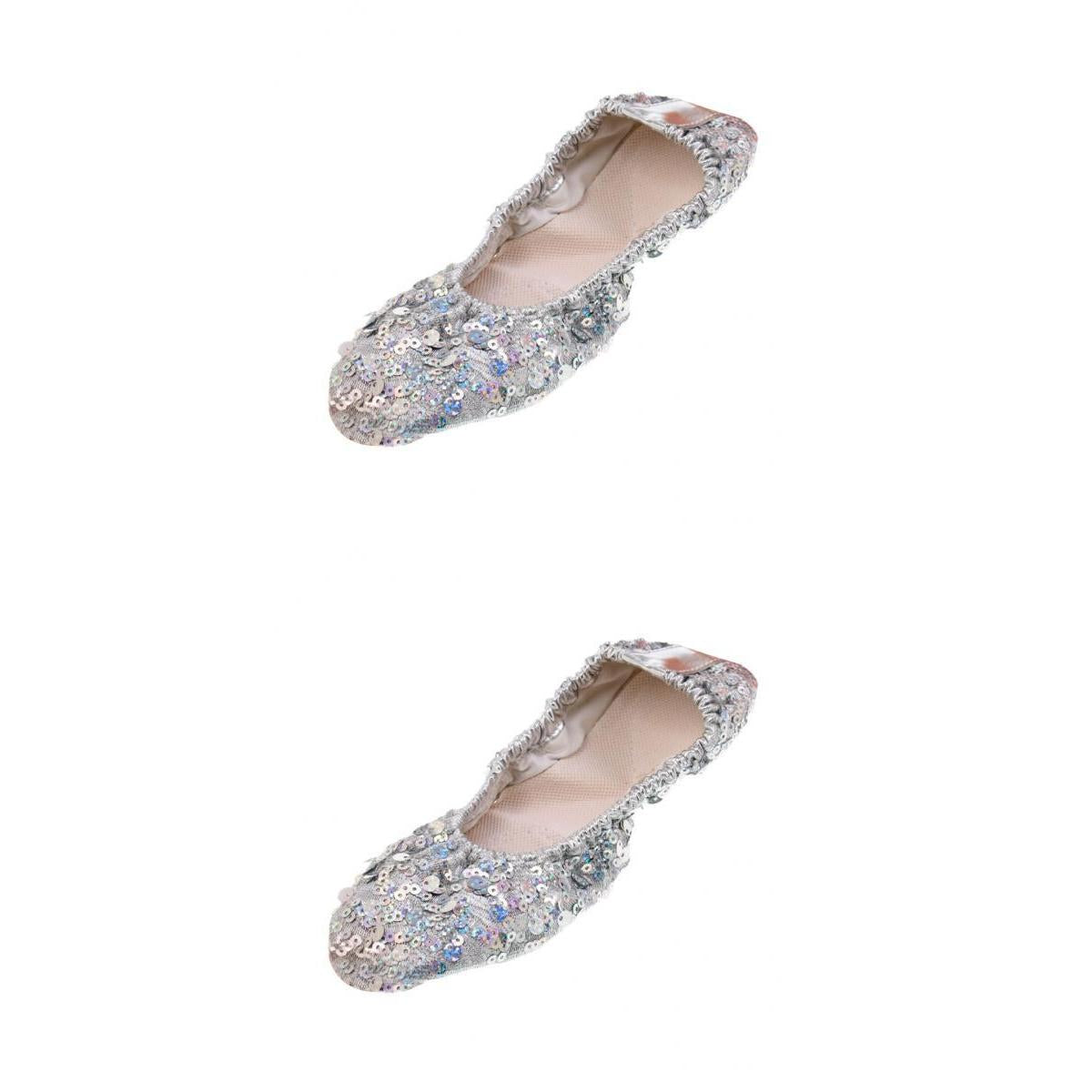 2pairs Belly Dance Shoes Soft Sole Professional Dance Performance Shoes L XL