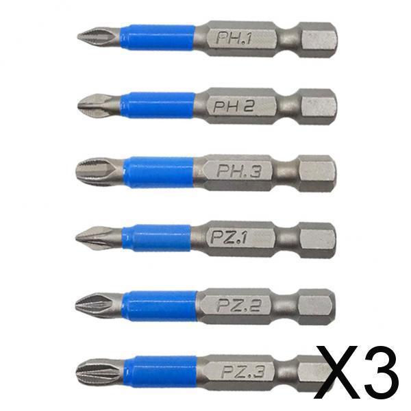 3xMagnetic Drill Bit Electric Alloy Steel Durable Handle Tool for Garden Home 50mm 6pcs