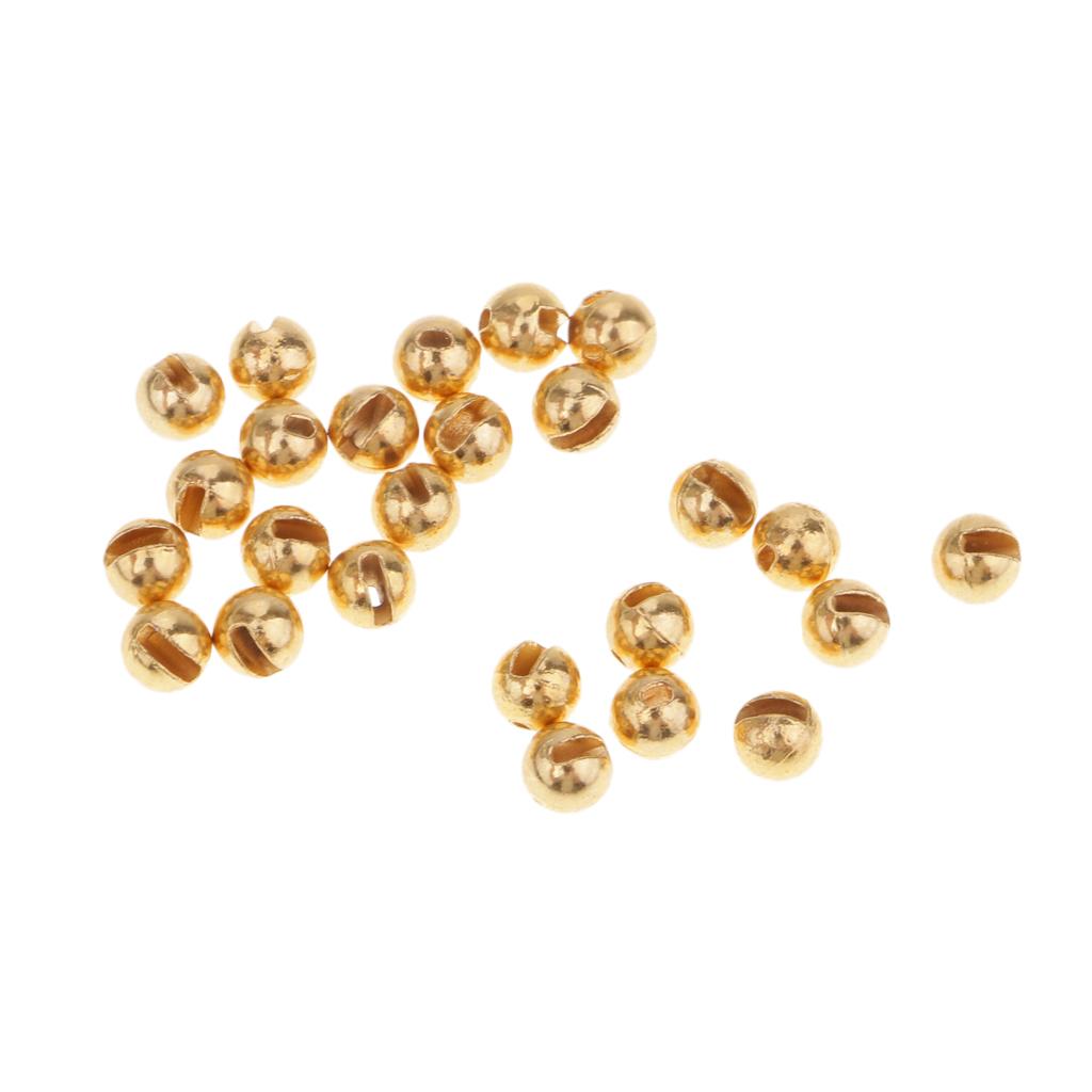25pcs Fly Tying Slotted Tungsten Beads Heavy Nymphs Head Ball Beads 3.0mm