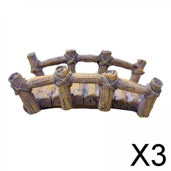 3xSmall Bridge Miniature Landscape Fairy Garden Accessories for Desk Decoration