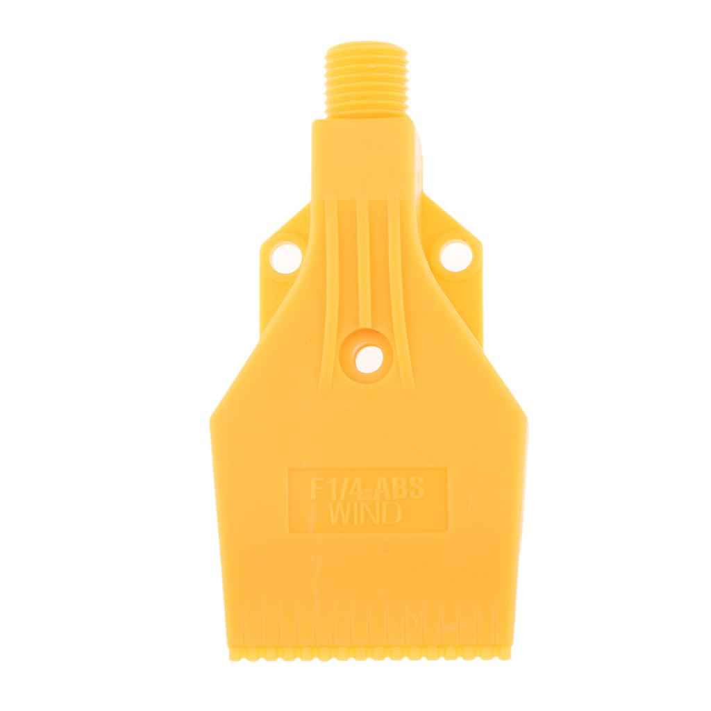 1/4" Thread size, Flat Wind Jet Air Blowing Nozzle Spray 3 Holes Yellow