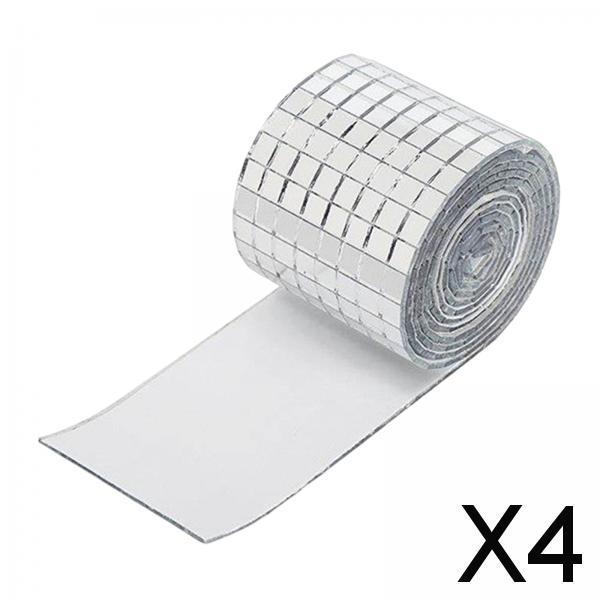 4xMirror Mosaic Tiles Bulk Self Adhesive Mini Disco Ball Mirror Tiles for Vase 5mmx5mm