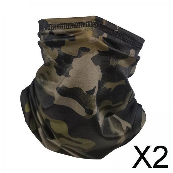 2xNeck Gaiter Windproof Headband Summer Scarf Mask for Women Men Riding Skiing Style D