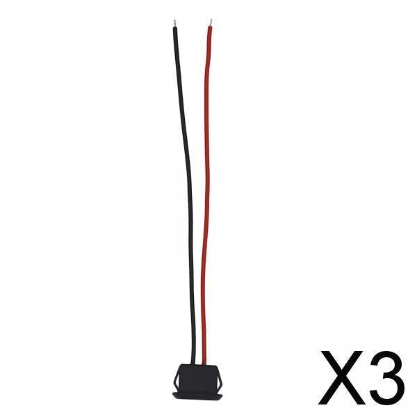 3xUSB C Connector Female Socket Power Cable to 2 Pin Wire Accessory 3A Current Black No Terminal