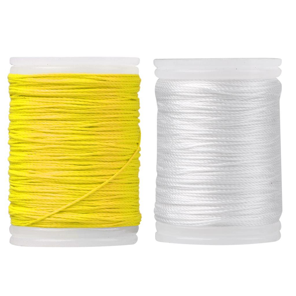 110m Fiber Bow String Serving Material Bowstring Protect Yellow+White