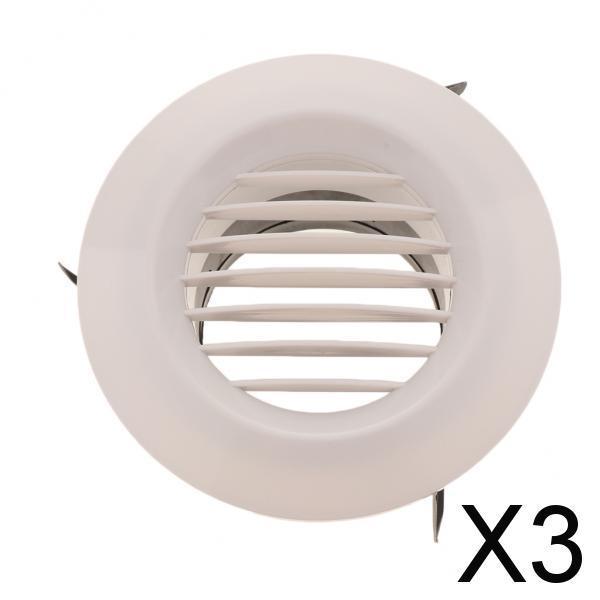 3xABS White Air Vent Ventilation Grill Outlet Fit for Car Boat RV Motorhome