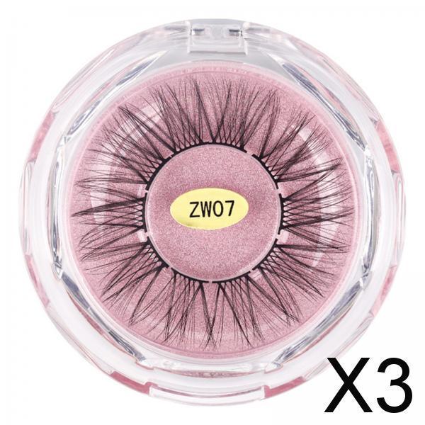3xSelf-Adhesive False Eyelash Segmented Reusable Volume DIY for Women Girls ZW07