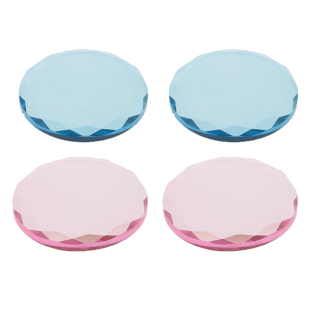 4 Pieces Crystal Glass Adhesive Glue Pallet Holder for Eyelash Extension Set
