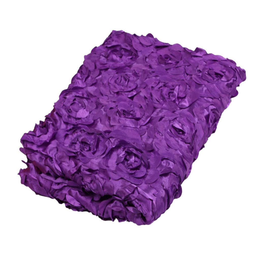 Baby 3D Rose Flower Photography Photo Backdrop Blanket Rug Purple Rose