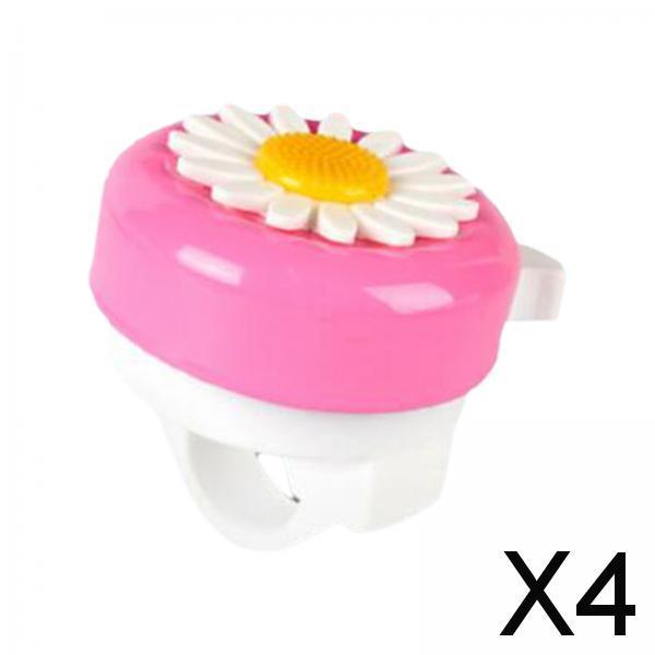 4xBike Bells For Kids Cycling Ring Horn Bicycle Horn for Cycling Pink White