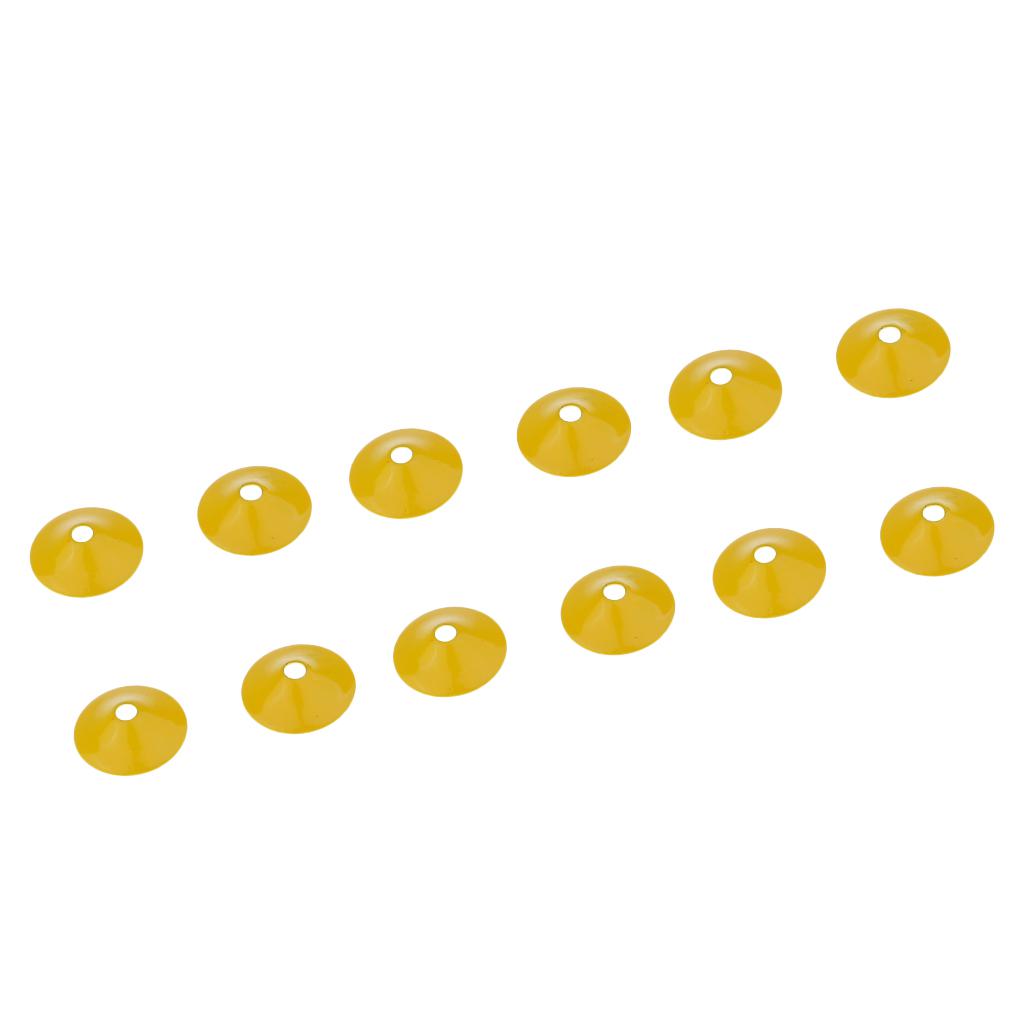 12pcs Brass Turbo Cone Heads Fly Tying Materials for Tube Flies Yellow