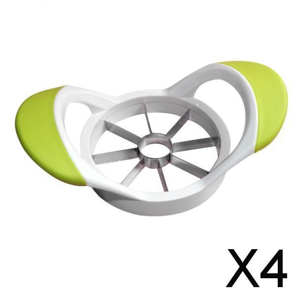 4xKitchen Tool Apple Fruit Easy Slicer Corer Cutter Stainless Steel Green