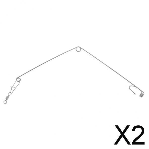 2xNew Stainless Steel Automatic Fishing Hook Trap Fishhook Automatic Device