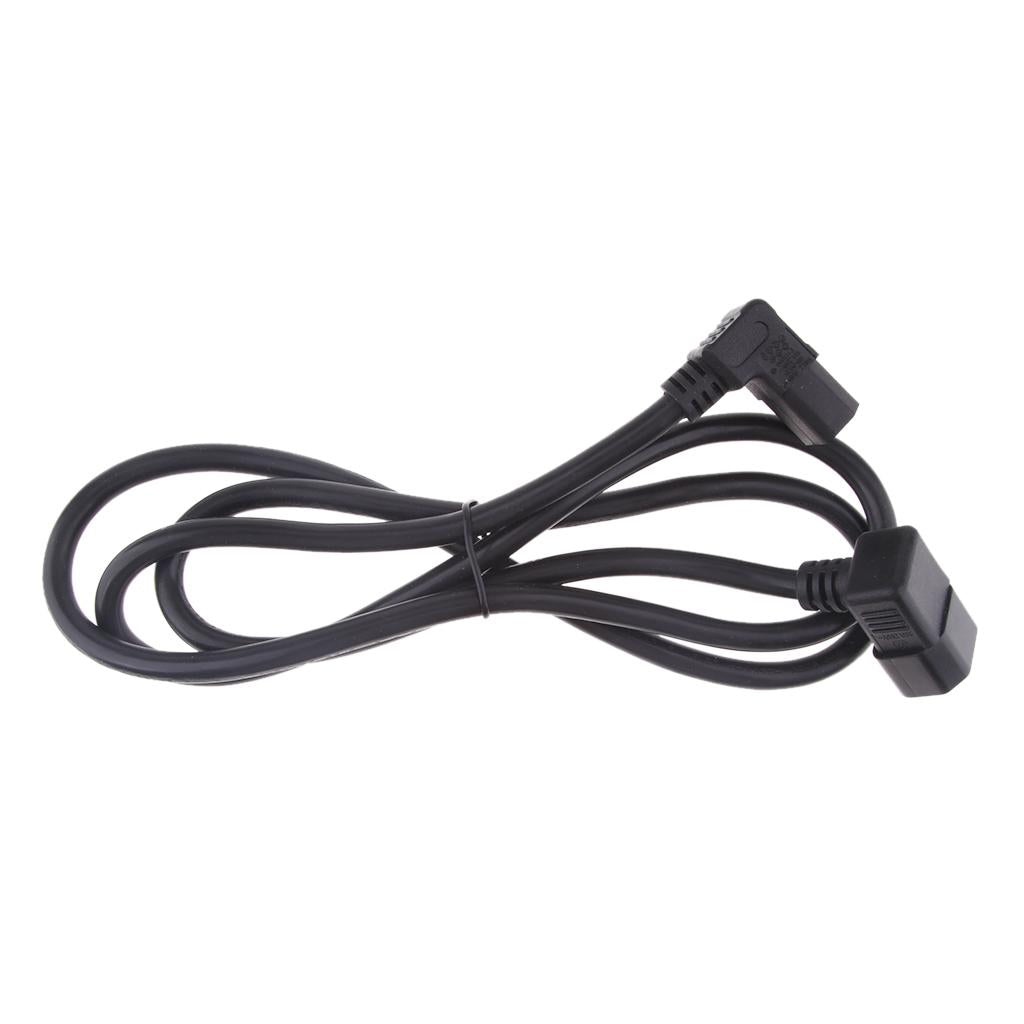 IEC C14 Male to C13 Female Converter Power Adapter Cable Angled Cord 150cm