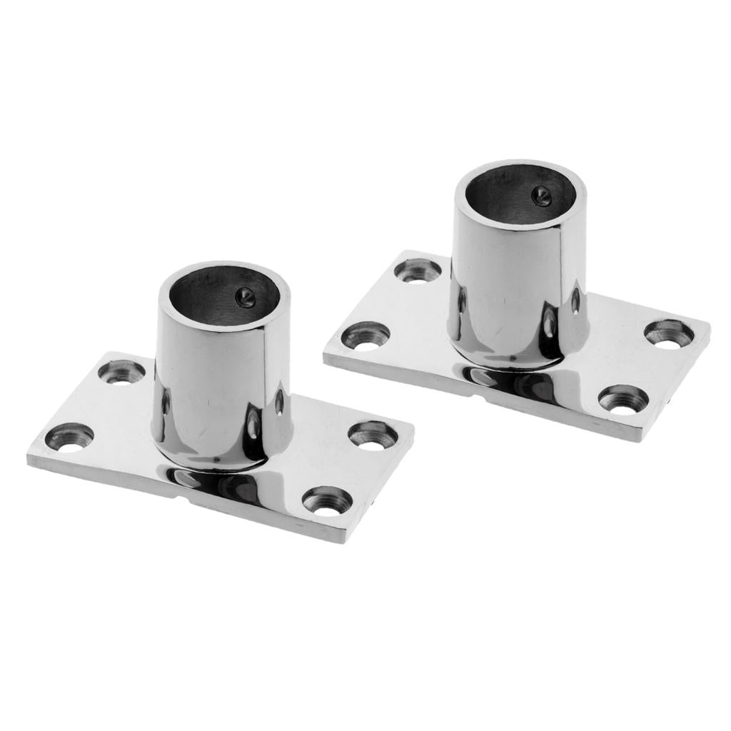 2 Pieces Stainless Steel Boat Deck Hand Rail Fitting 90 Degree for 22mm Tube