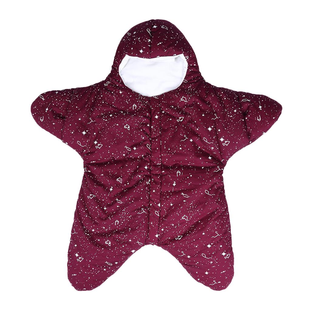 Newborn Infant Sleeping Bag Baby Starfish Swaddle Blanket Sleep Bed Wrap 0-8Months Red