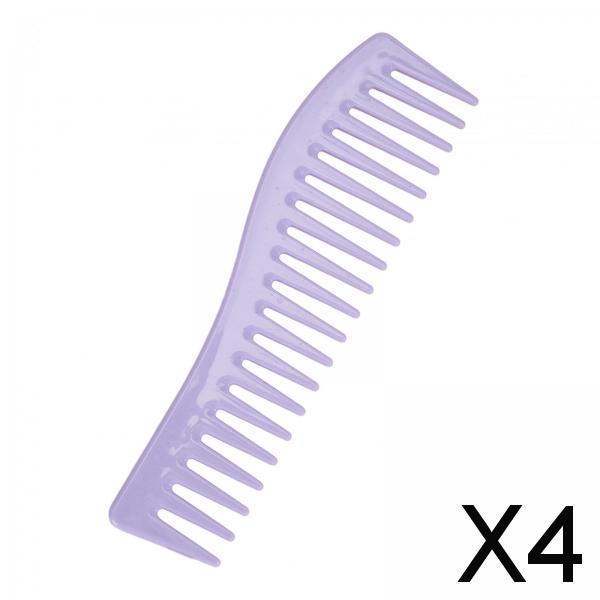 4xHair Detangling Comb Hair Combs for Long Wet Hair Curly Hair Wide Tooth Comb Purple