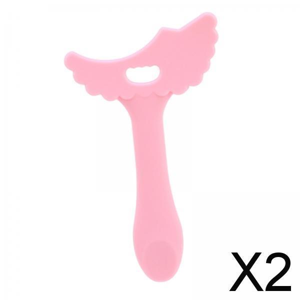 2xSilicone Eyeliner Stencils Applicator Auxiliary Eyeliner Tool for Women Lady Pink