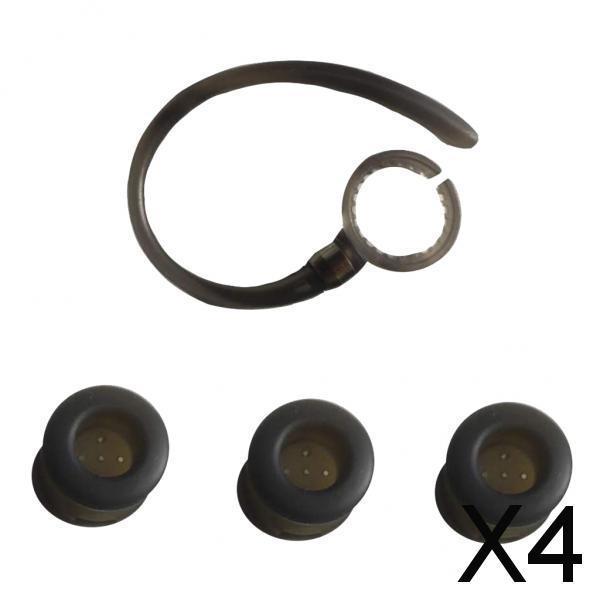 4x3Pieces Round Ear bud Gel Earbuds + Earhook For MOTOROLA ELITE FLIP HZ720