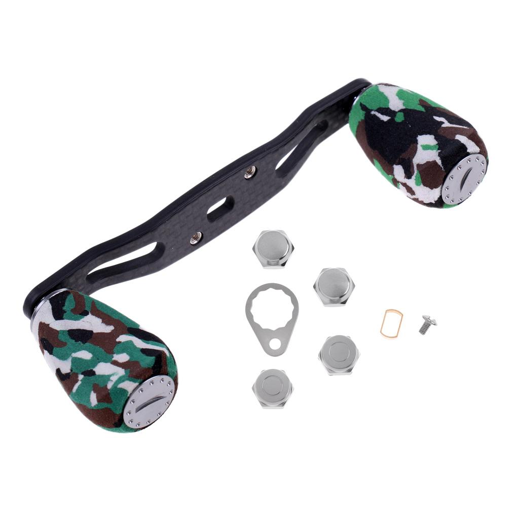 Carbon Fiber Fishing Reel Handle DIY for Baitcasting Reel Replacement Green
