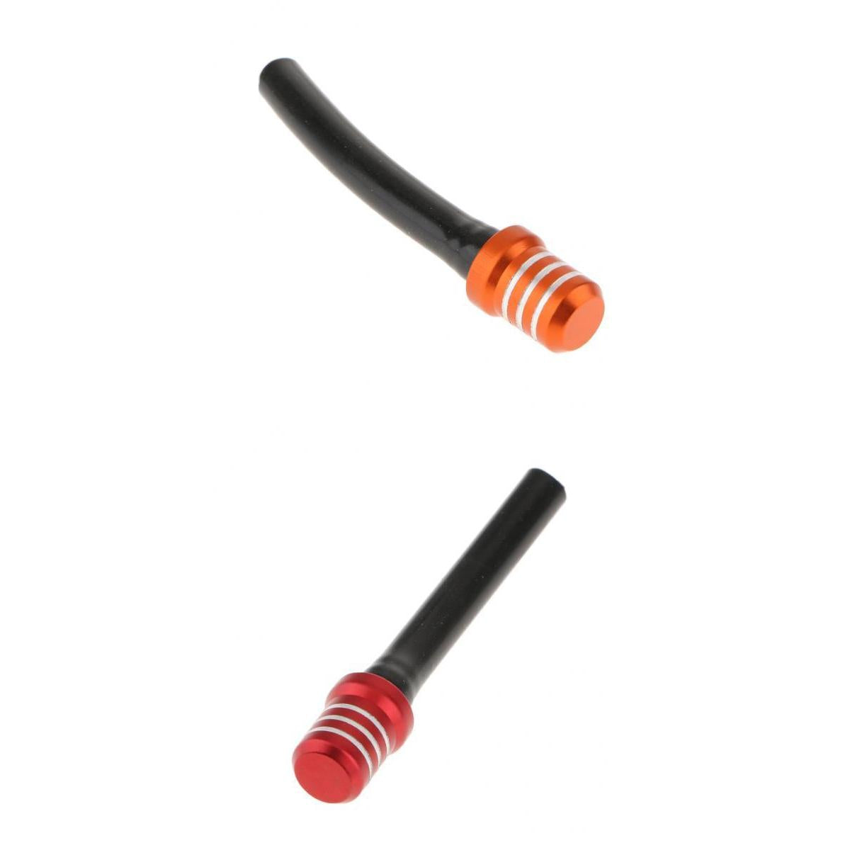 CNC Motorcycle Gas Fuel Tank Cap Valve Vent Breather Tube Hose Red/Orange