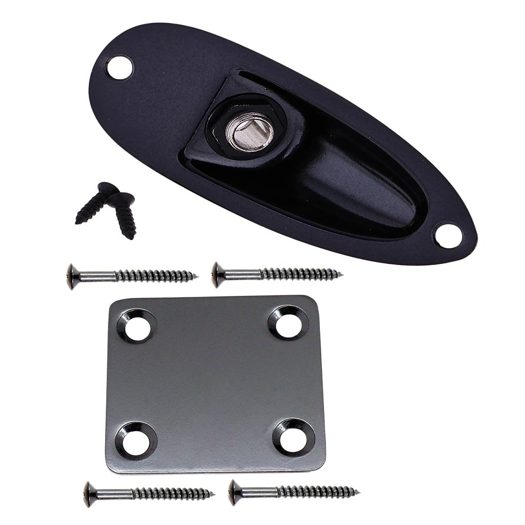 1 Set Guitar Neck Plate + Boat Jack for Fender ST Electric Guitar Parts