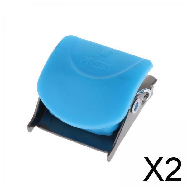 2xDurable Roller Skates Strap Buckle Skates Strap Clasp Repair Accessories Style B Light Blue