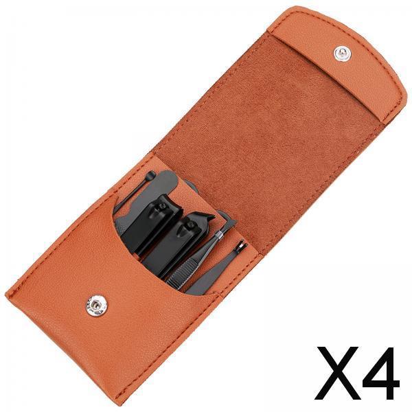 4x7Pcs Manicure Set Stainless Steel Nail Clippers Kit Care Tool Orange