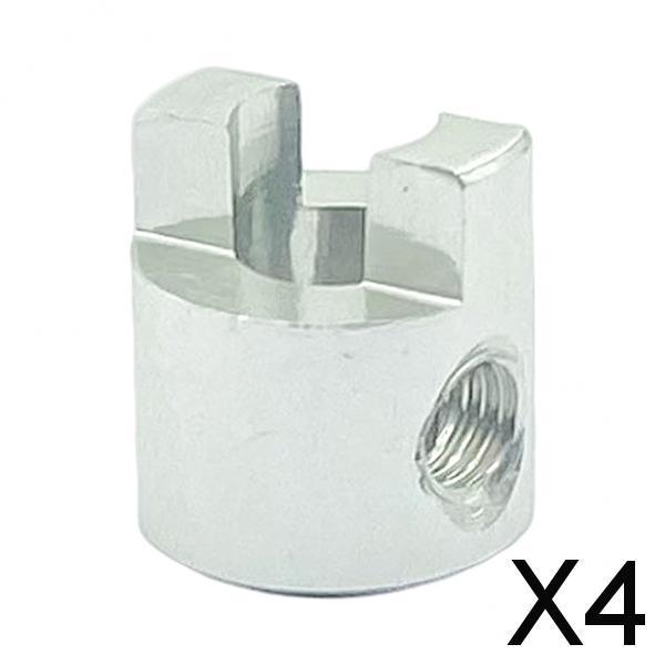 4xRC Boat Drive Metal Dog Shaft for RC Boat Drive Shaft Parts 4mm silver