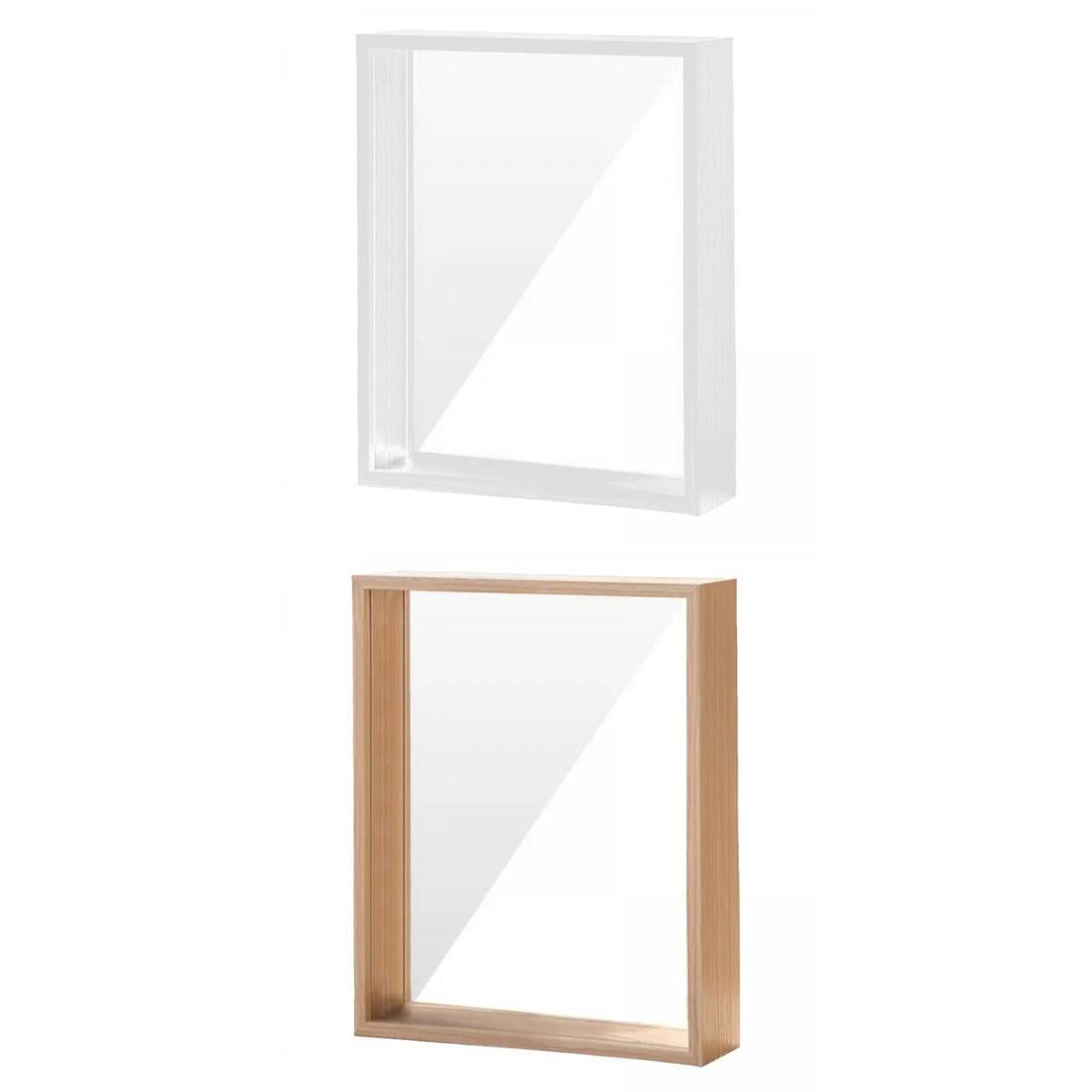 Shadow Box Frames Floating Photo Frames for Graduation Award Wood and White+Wood