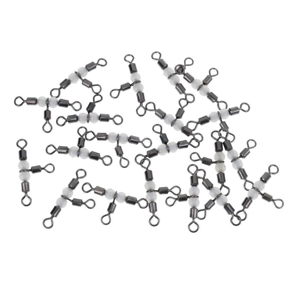 Stainless 3-WAY Terminal Tackle Rolling T Swivel Lure Fishing Tool 28mm