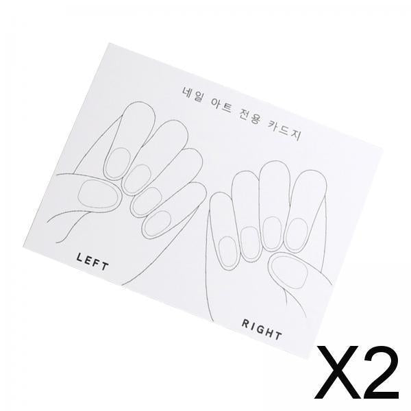 2xCute 10x Manicure Model Display Card for Nail Art Accessory Salon Supplies Hand