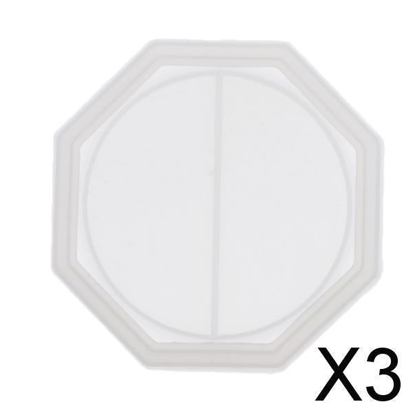 3xSilicone Coaster Molds Resin Casting Moulds for DIY Jewelry Making 13.2cm