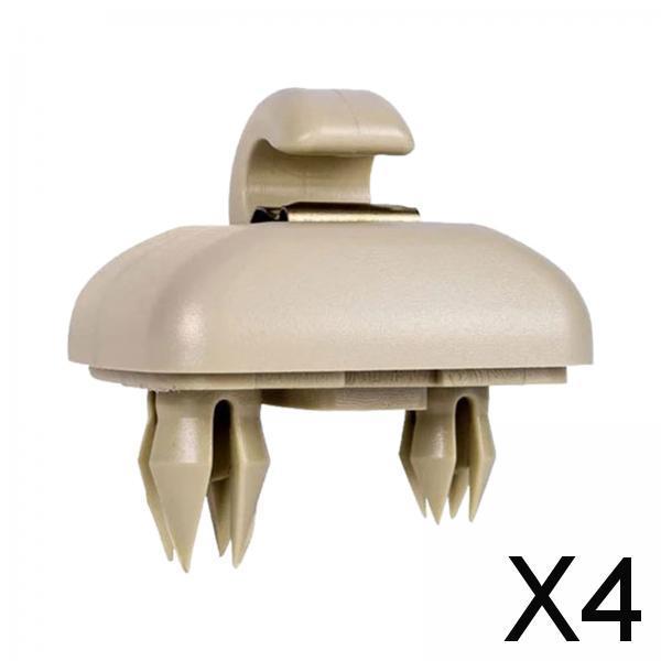 4xInterior Sun Visor Clip Hook Hanger 8U0857562A for S4 S5 A6 A7 Beige