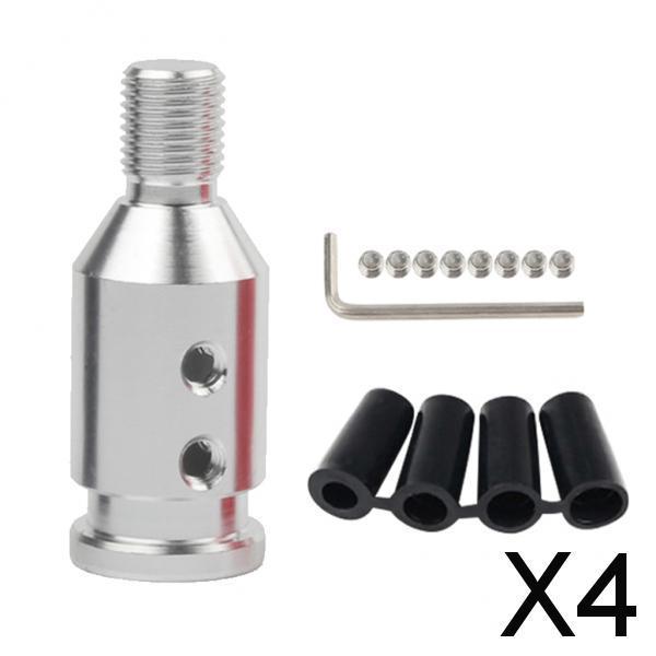 4xShift Knob Adapter for BMW/Mini Non Threaded Shifters 10x1.5mm Silver