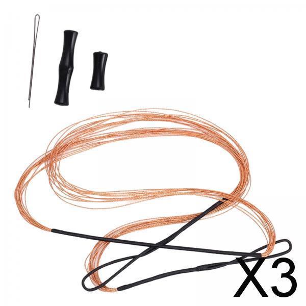 3xArchery Longbow String and Finger Saver Shooting Practice Finger Protector Black