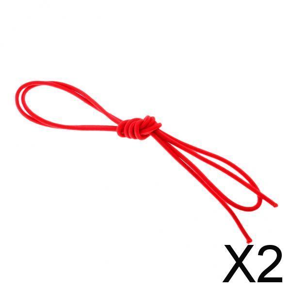 2x3mm Red Elastic Bungee Rope Shock Cord Tie Down Boats Trailers Kayak 1m