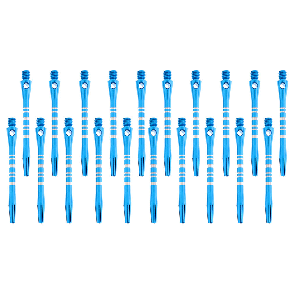 20 Pcs 52mm Thread Alloy Re-Grooved Dart Stems Shafts Blue
