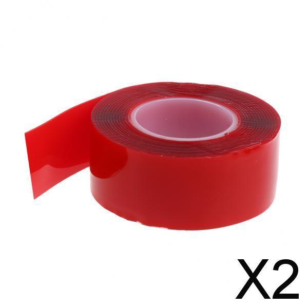 2x1 Piece Acrylic Double Sided Tape Roll Heat Resistant Durable Stable 30mm